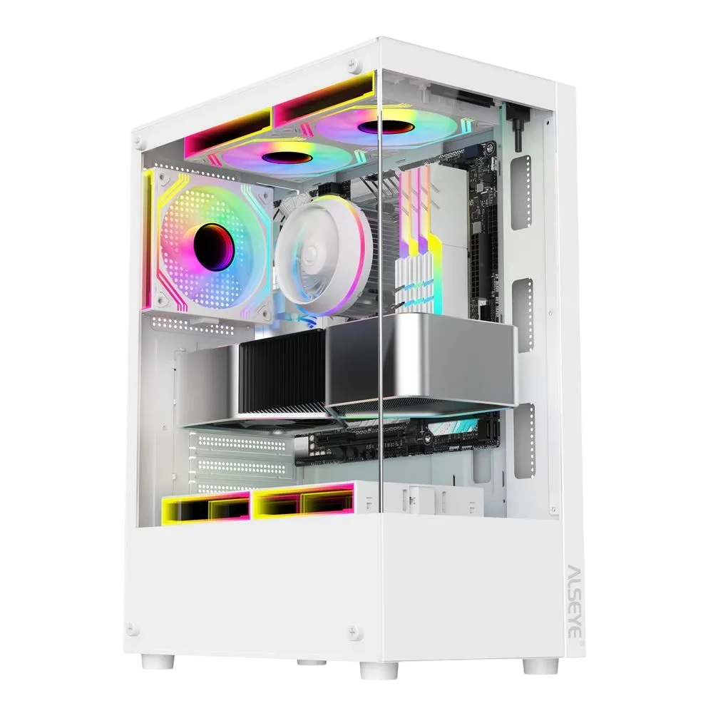 Компьютерный корпус ALSEYE Spider-W (5 fans ARGB) TG White купить по выгодной цене! 