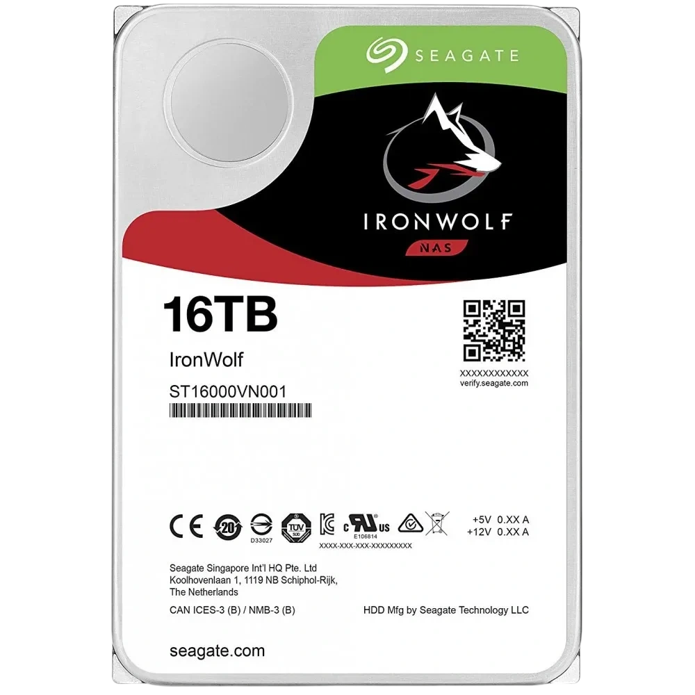Жесткий диск Seagate 16000 Gb IRONWOLF NAS (ST16000VN001) купить по выгодной цене! 