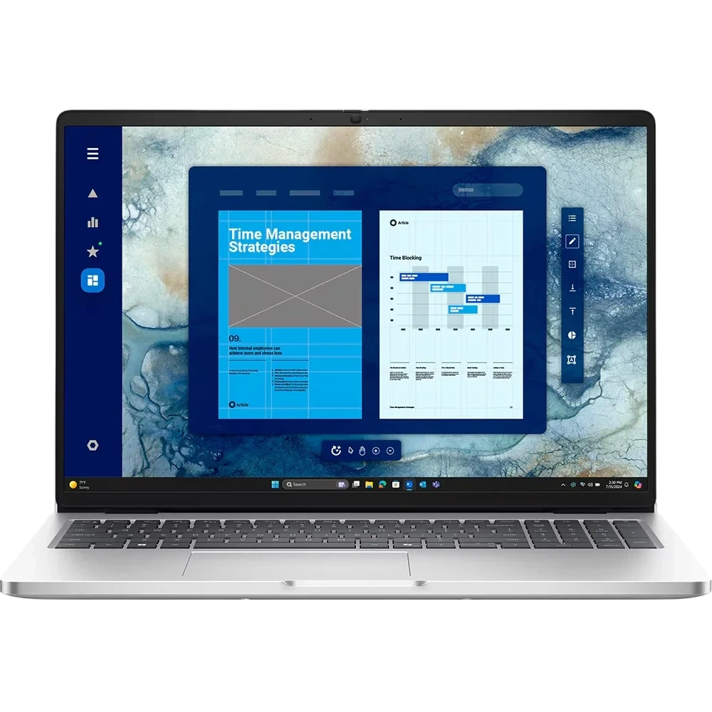 Ноутбук Dell 16 (Intel Core 7 150U/16" 1920x1200/16Gb/1Tb SSD/AMD Radeon Graphics/Win 11 Home) Silver - фото