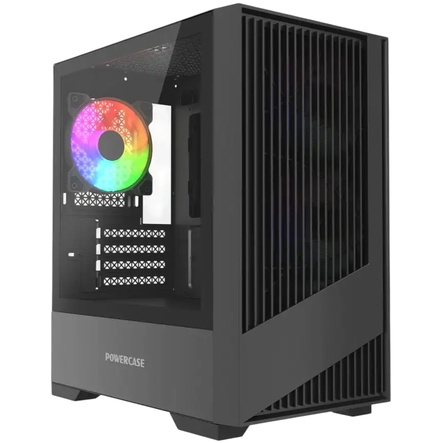 Компьютерный корпус Powercase Mistral Micro A12B FRGB Black (CMMA12B-L3)