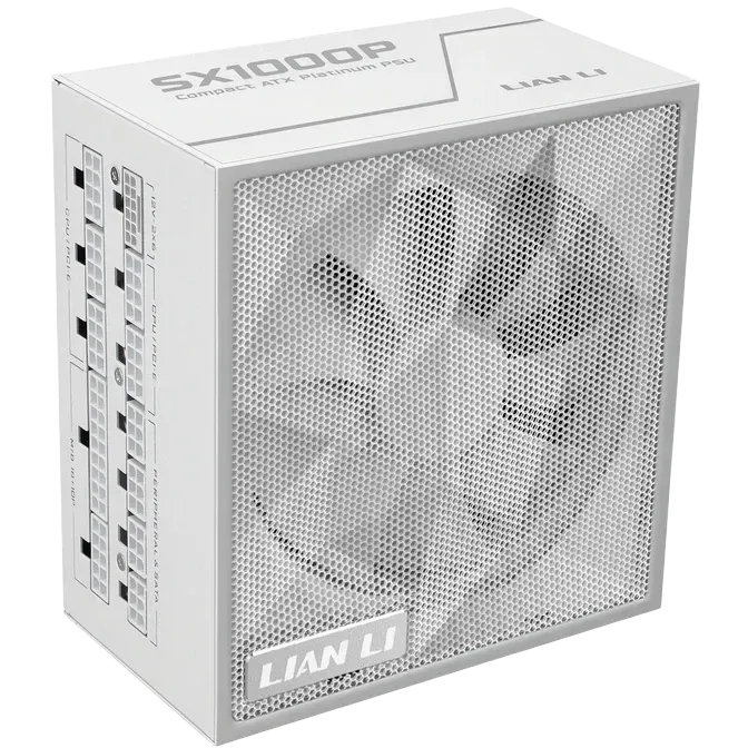 Блок питания Lian Li SX1000P / White / ATX 3.1, 1000W, 80 PLUS Platinum, PCIe 5.1, APFC, 120mm FDB Fan, Fully Modular / G9P.SX1000P.W000.RU