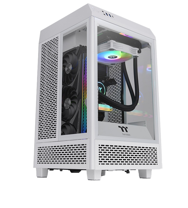 Компьютерный корпус Thermaltake The Tower 100 TG CA-1R3-00S6WN-00 Snow White