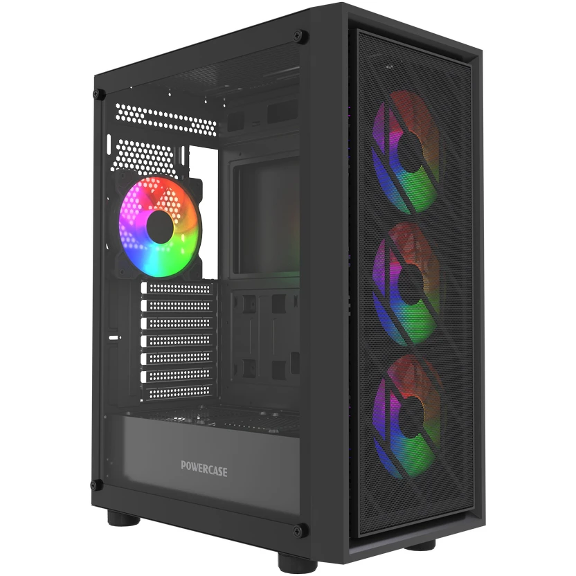 Компьютерный корпус Powercase Mistral EA16 TG FRGB Black (CMAEA16-L4)