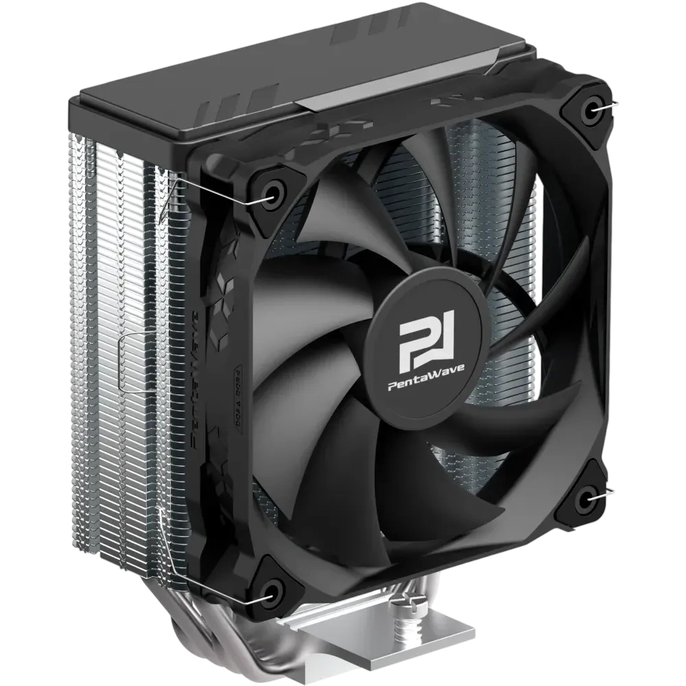 Кулер PentaWave PC-Z04E SRB  LGA115X/1200/1700/AM4/AM5 (20 шт/кор, TDP 220W, 1*120mm PWM Fan, 4 тепловые трубки 6мм, 600-1850RPM, 12-32,6dBa)