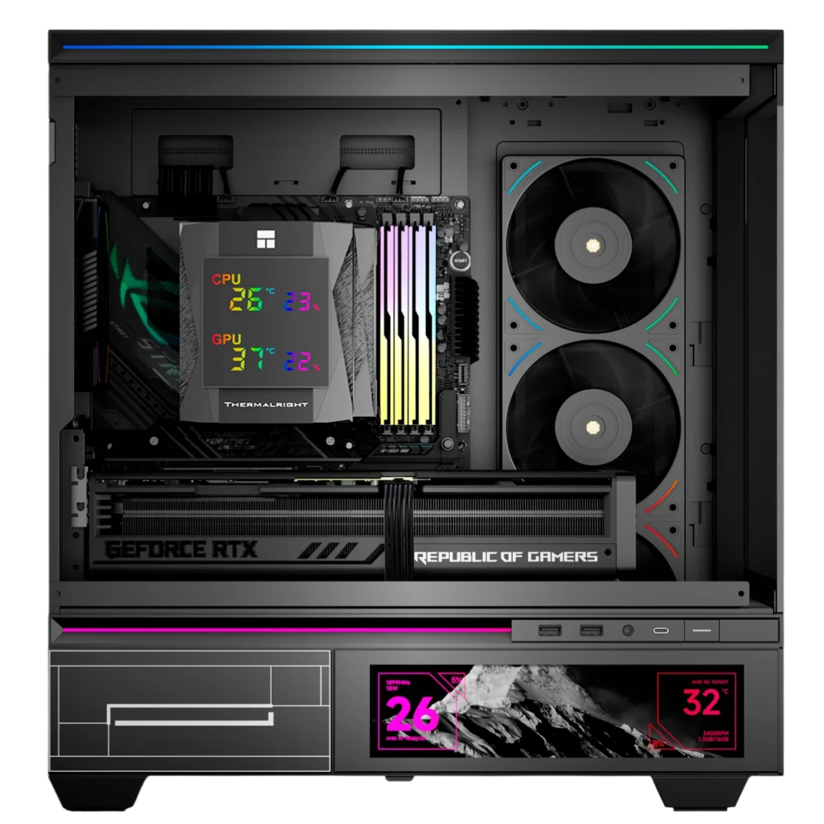 Кулер для процессора Thermalright Royal Knight 120 Digital Black (TRRK120DB)