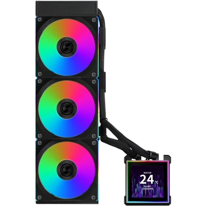 Система жидкостного охлаждения для процессора Lian Li HydroShift II LCD-S 360CL LCD ARGB Black (GHS2LCDS36CB) (G89.GHS2LCDS36CB.R0)