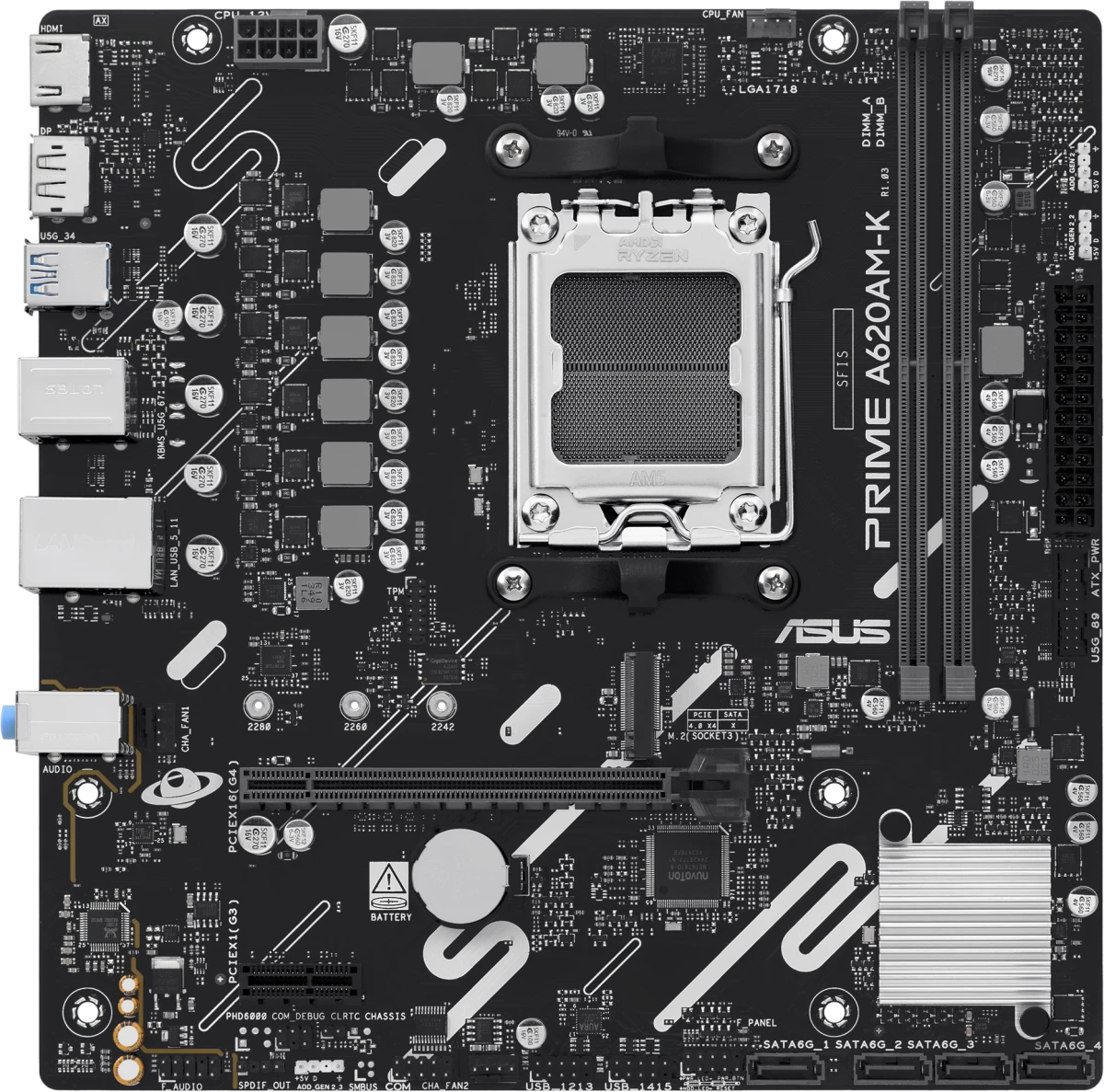 Материнская плата ASUS PRIME A620AM-K (90MB1GX0-M0EAY0) купить по выгодной цене! 