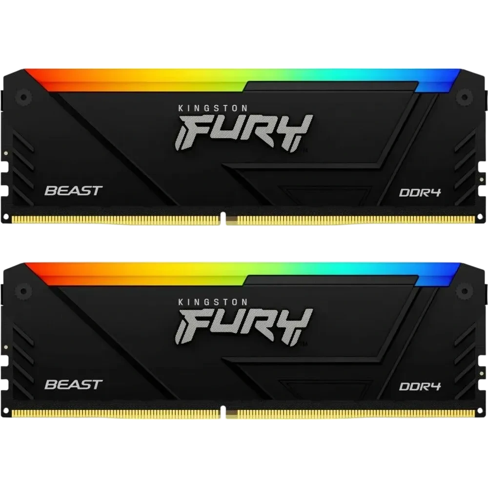 Оперативная память 32 Gb 3200 MHz Kingston FURY Beast RGB XMP Black (KF432C16BB12AK2/32)