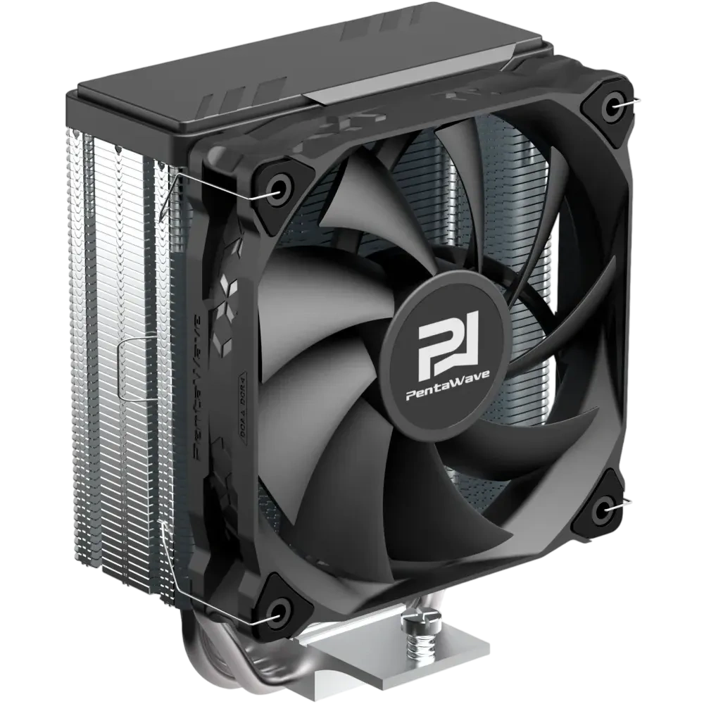 Кулер PentaWave PC-Z03E SRB  LGA115X/1200/1700/AM4/AM5 ( TDP 205W, 1*120mm PWM Fan, 3 тепловые трубки 6мм, 600-1750RPM, 12-29,5dBa)