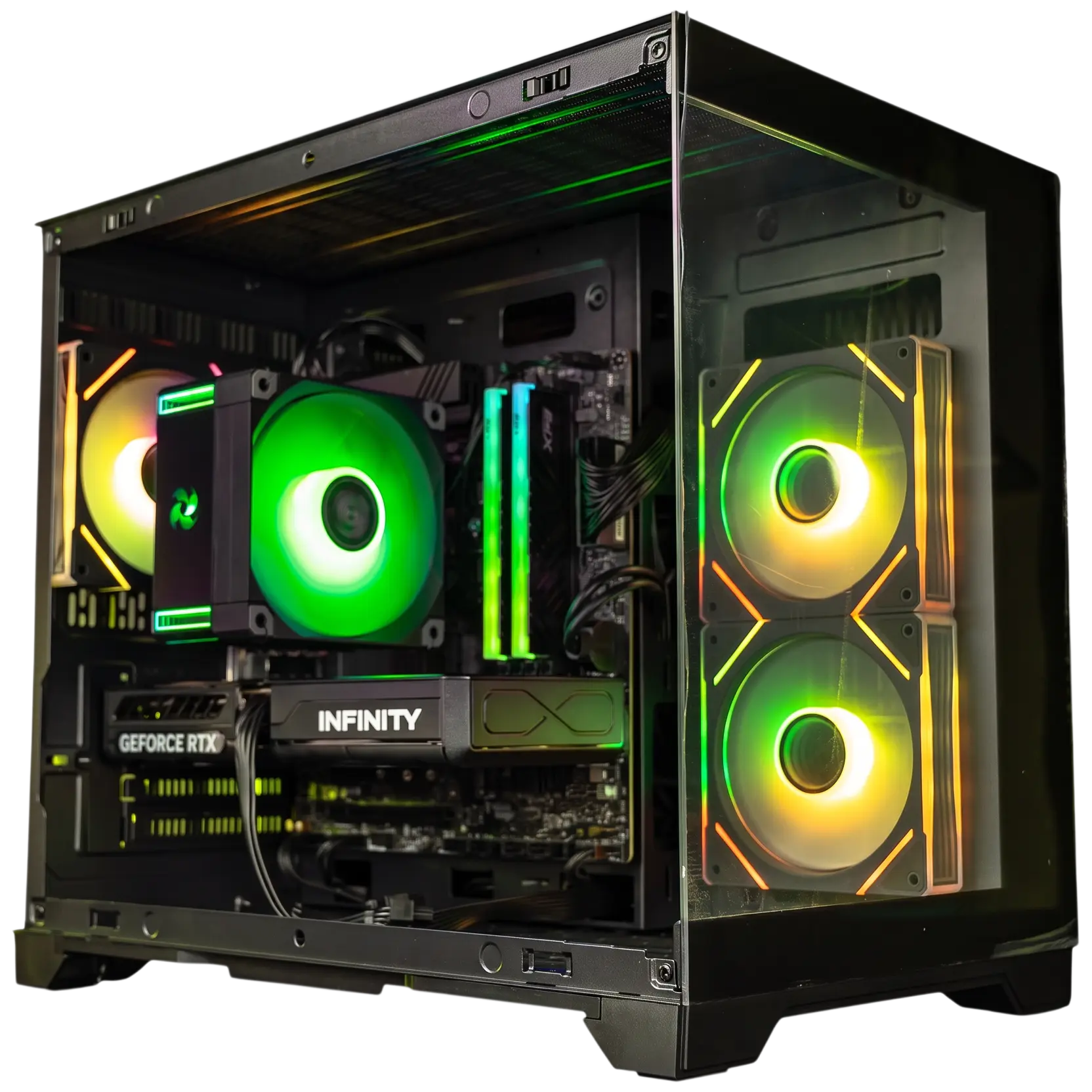 Игровой компьютер 995477 (Core i5-12400F 2.5 ГГц/Intel B760/32 ГБ DDR4 3.2 ГГц/512 ГБSSD /RTX 5060 Ti 16 ГБ/Wi-Fi/650W/1STPLAYER MEGAVIEW MV6-TP ARGB Black)