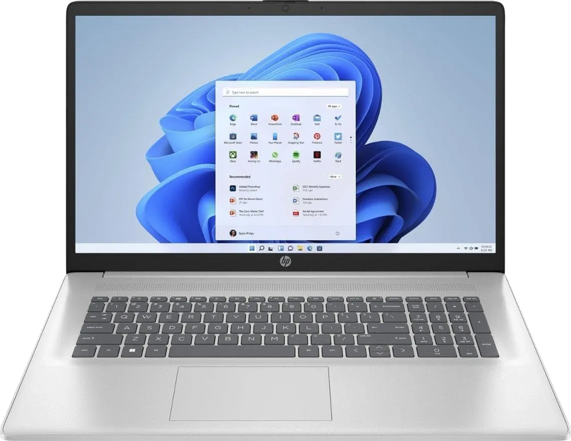 Ноутбук HP 17-cp3322nr (AMD Ryzen 5 7430U/17.3" 1920x1080/32Gb/1Tb SSDAMD Radeon Graphics/Wi-Fi/BT/Win 11 Pro) Silver - фото