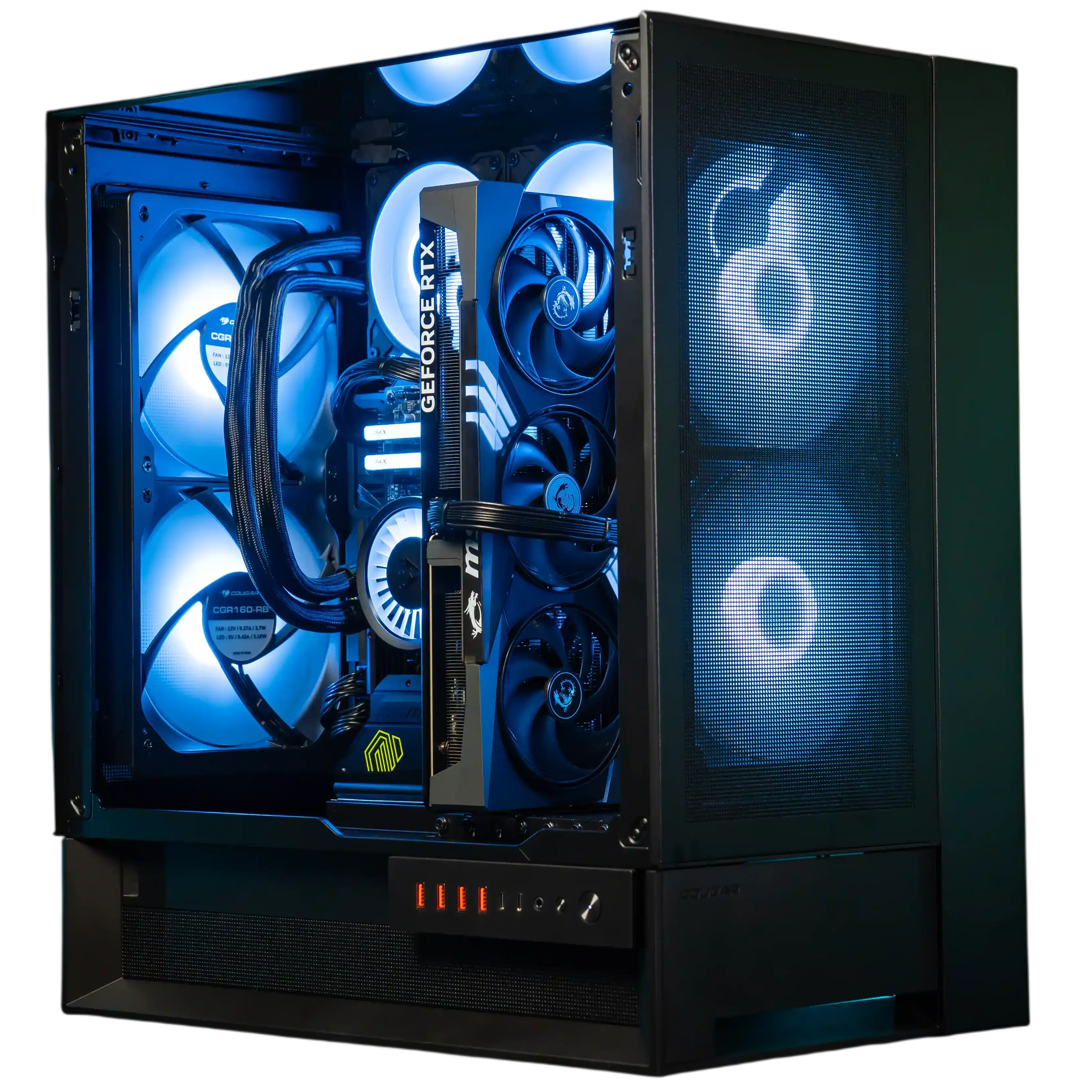 Офисный компьютер 990506 (Core i3-12100 3,3 ГГц/Intel B760/32 ГБ DDR4 3,6  ГГц/1024 ГБ SSD/Wi-Fi/650W/Cougar OmnyX черный)