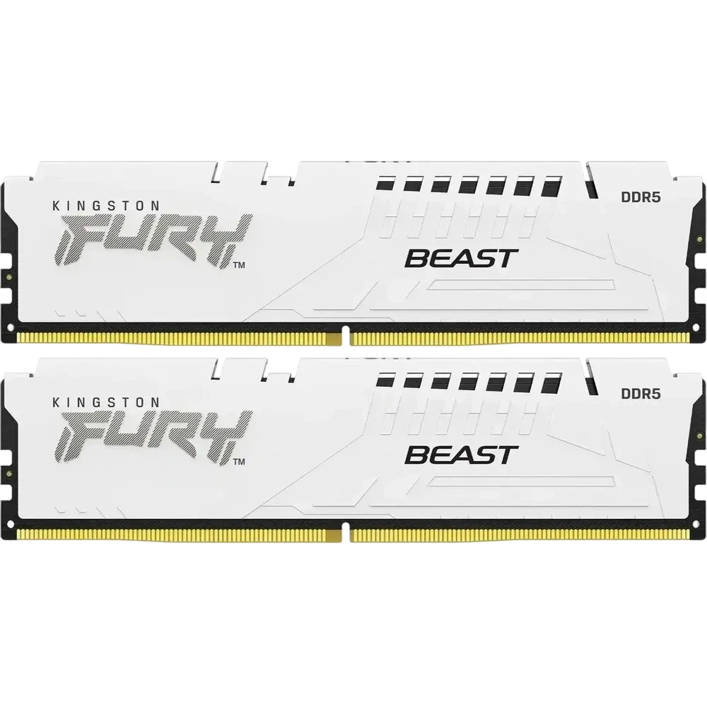 Оперативная память Kingston Fury Beast KF560C30BWK2-32 DDR5 - 2x 16ГБ 6000МГц, DIMM,  White,  Ret