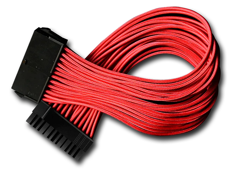 Кабель-удлинитель для питания материнcкой платы Deepcool EC300-24P-RD (моддинг, 24pin, красный, 300мм) купить по выгодной цене! 