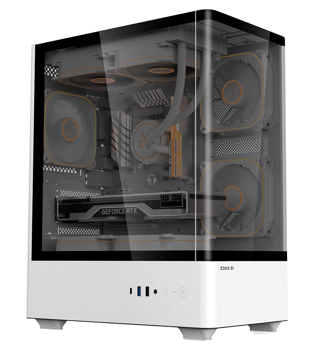 Компьютерный корпус Zone 51 Fury White (Z51CASFURWH)