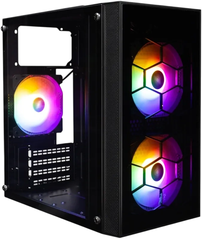 Компьютерный корпус 1STPLAYER FIREBASE X1 LED Black (X1-BK-3F1)
