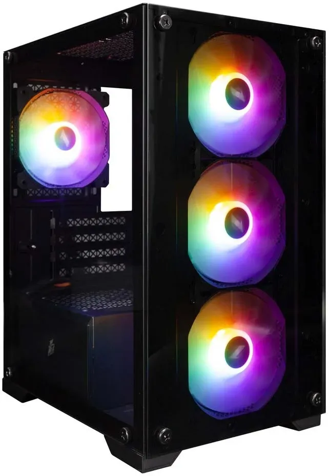 Компьютерный корпус 1STPLAYER FIREBASE X2-M FRGB Black (X2-M-BK-4F1) купить по выгодной цене! 