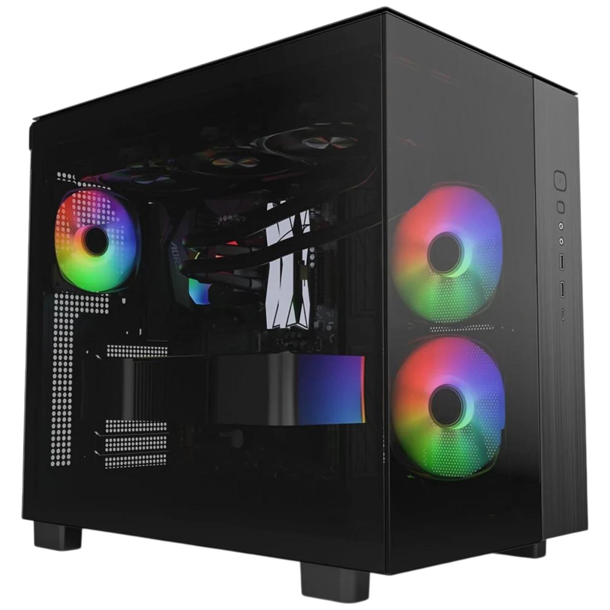 Игровой компьютер 992038 (Core i5-14400 2500 ГГц/Intel B760/32 ГБ DDR5 6 ГГц/1024 ГБ SSD/RTX 5060 Ti 8 ГБ/Wi-Fi/650W/Montech KING 65 PRO ARGB Black) - купить!