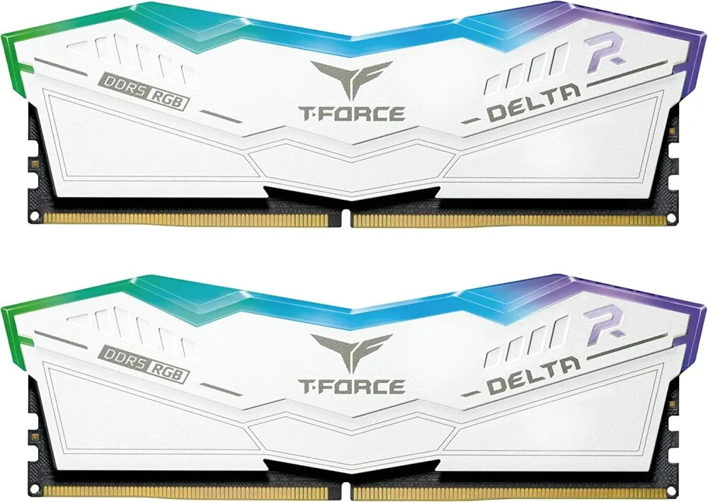Оперативная память DDR5 32 Gb 7200 MHz Team Group T-FORCE DELTA RGB White (FF4D532G7200HC34ADC01)
