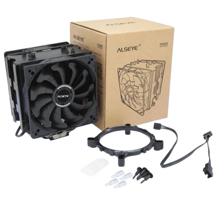 Кулер для процессора ALSEYE S120D-B Universal, TDP 135W PWM, RTL