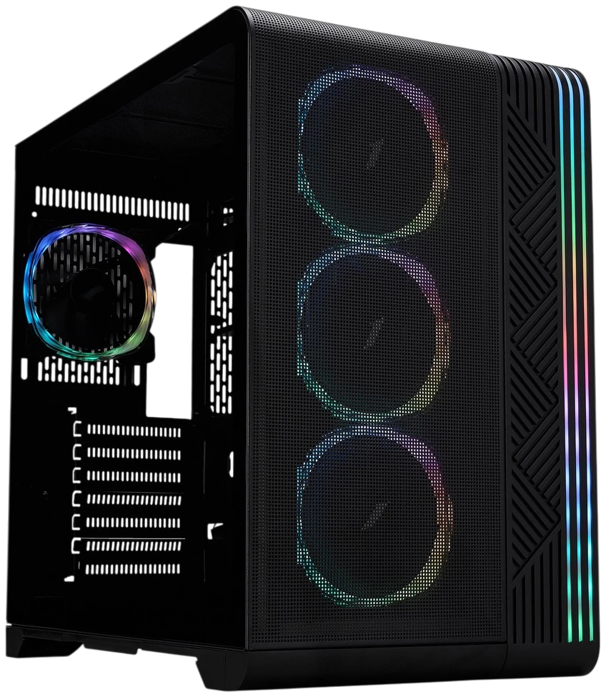 1STPLAYER VT7 ARGB Black / ATX / 4x120mm ARGB fans / VT7-BK-4FS7