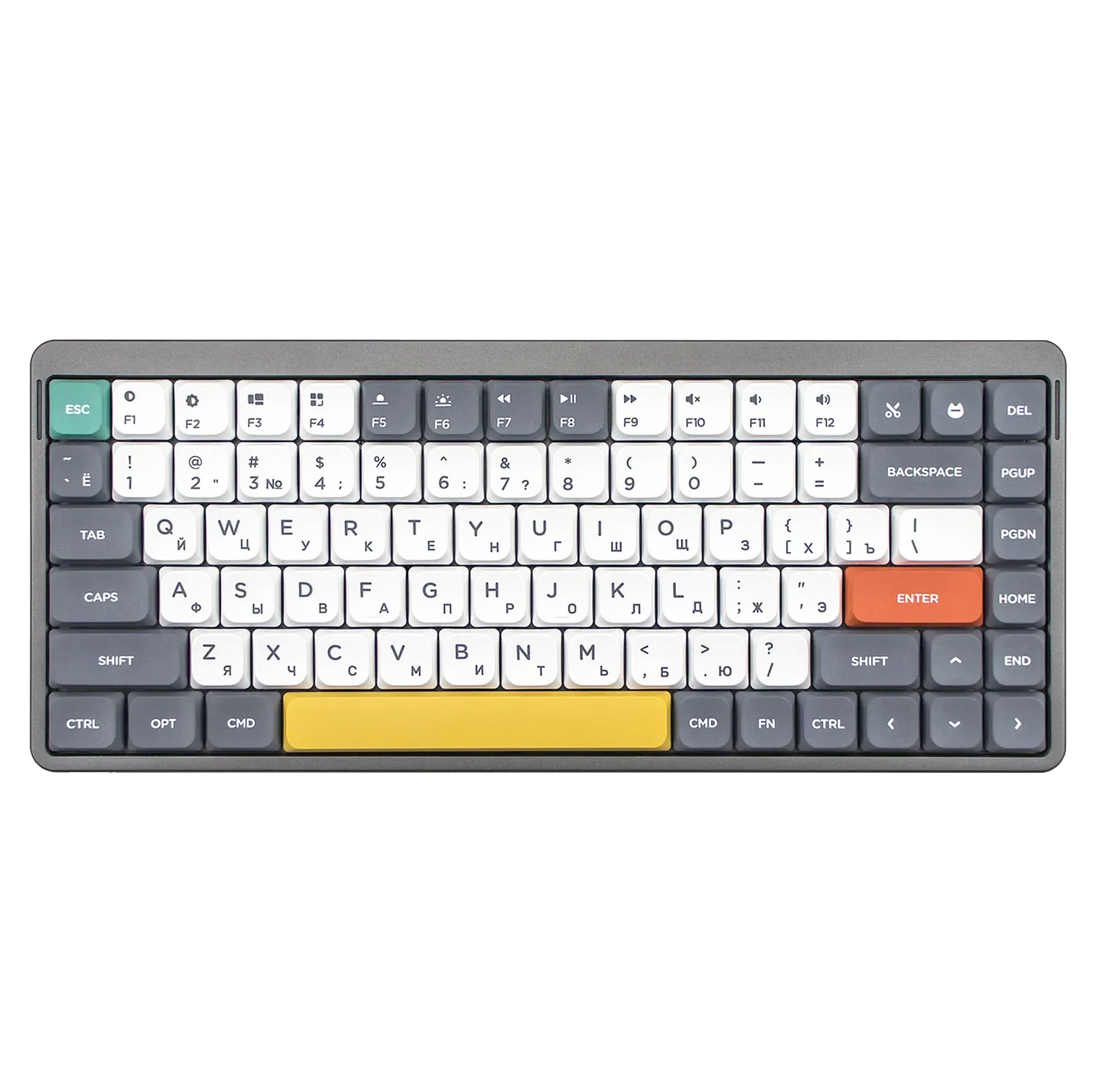 Фото - Механическая клавиатура Nuphy AIR75v2 grey радиоканал/bluetooth (беспроводная) Русская раскладка