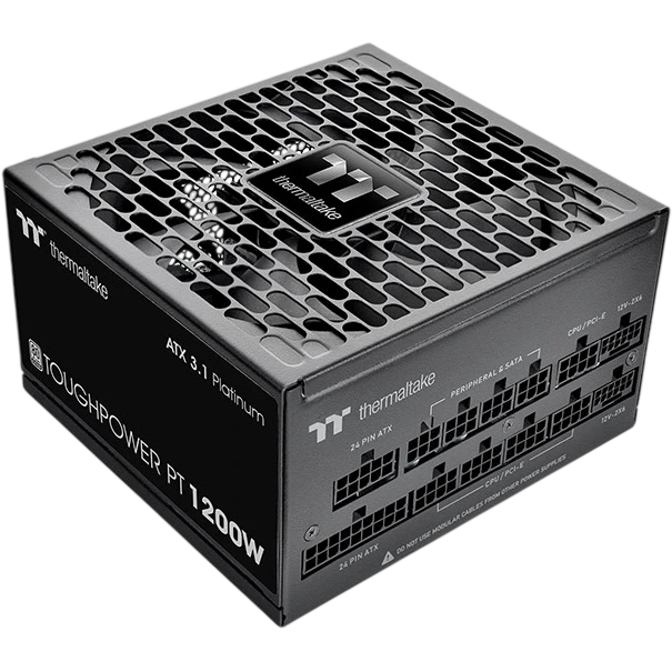 Блок питания Thermaltake Toughpower PT/1200W/Fully Modular Non Light/Full Range/Analog/80 Plus Platinum/EU/100% JP CAP/Etched Cables/ATX 3.1