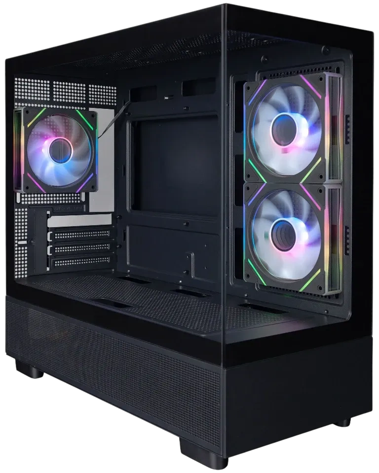 Компьютерный корпус 1STPLAYER MIKU Mi5 ARGB Black (Mi5-BK-2FC7R-1FC7) купить по выгодной цене! 