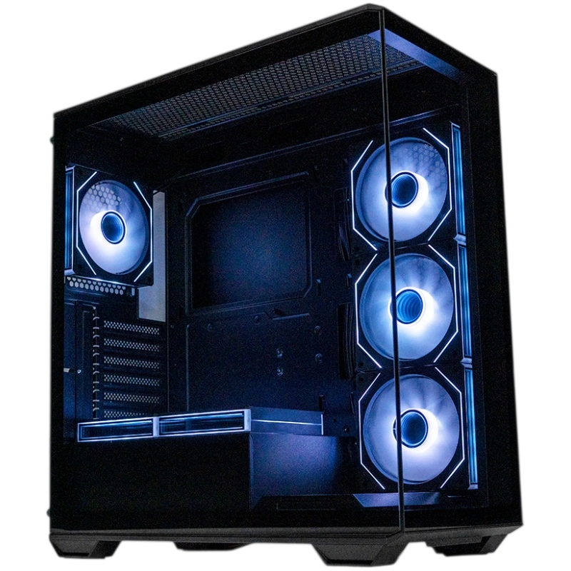 Корпус XASTRA Q600 6ARGB-C10-UC Black ATX/Aquarium/Screewless/6x120mm ARGB PWM FM fans/Argb+PWM HUB 10port/ Type-C / Q600-6FM12A-C10-UC
