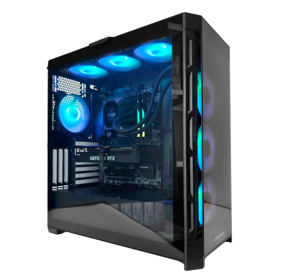 Игровой компьютер 989687 (Ryzen 7 7800X3D 4,2 ГГц/AMD B850/32 ГБ DDR5 6 ГГц/2048 ГБ SSD/RTX 4070 12 ГБ/Wi-Fi/1000W/Cougar Duoface Pro RGB Black) Игровой компьютер 989687 (Ryzen 7 7800X3D 4,2 ГГц/AMD B850/32 ГБ DDR5 6 ГГц/2048 ГБ SSD/RTX 4070 12 ГБ/Wi-Fi/1000W/Cougar Duoface Pro RGB Black)