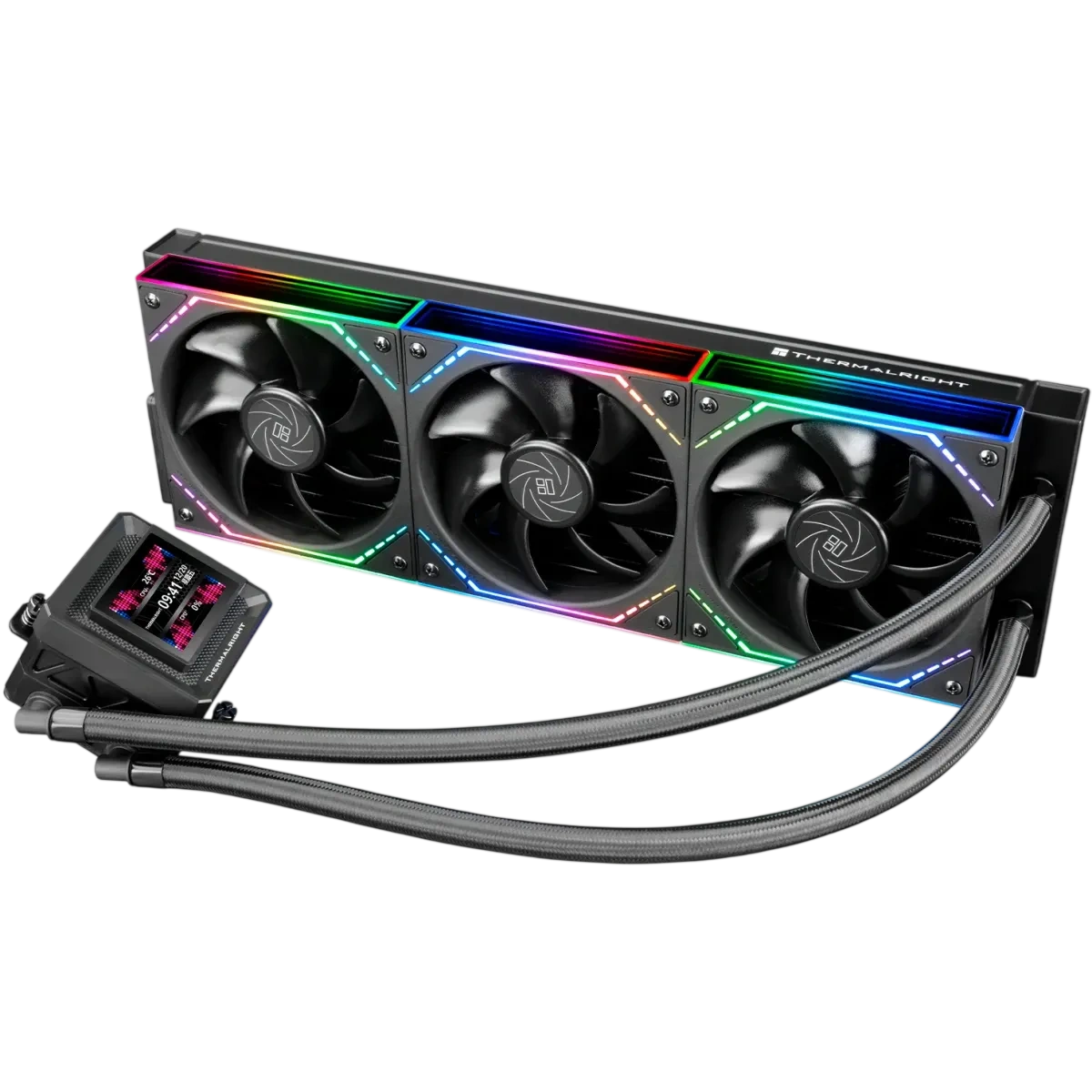 Thermalright Система водяного охлаждения Frozen Warframe SE 360 ARGB Black V2 / 3x120mm ARGB PWM Fans / TRFWSE360ABV2