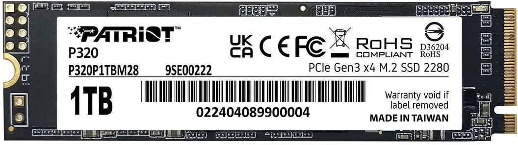 Накопитель SSD Patriot 1000 Gb P320 (P320P1TBM28)