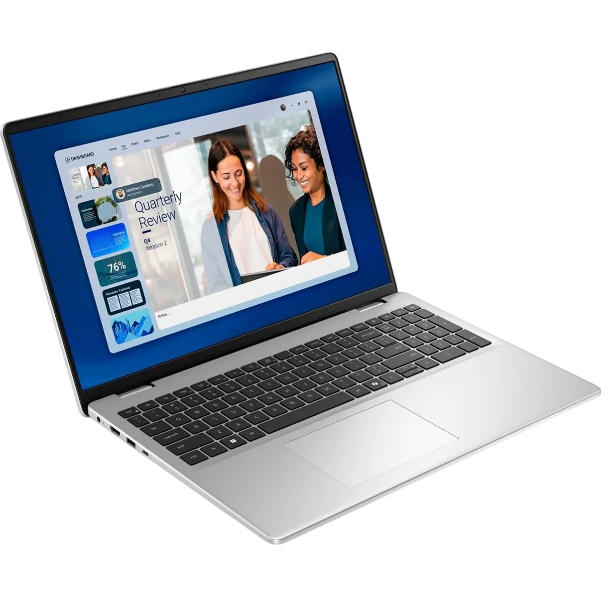Ноутбук Dell 16 DС16256 (AMD Ryzen AI 5 330/16" 1920x1200/16Gb/512Gb SSD/AMD Radeon 820M/Win 11 Home) Silver