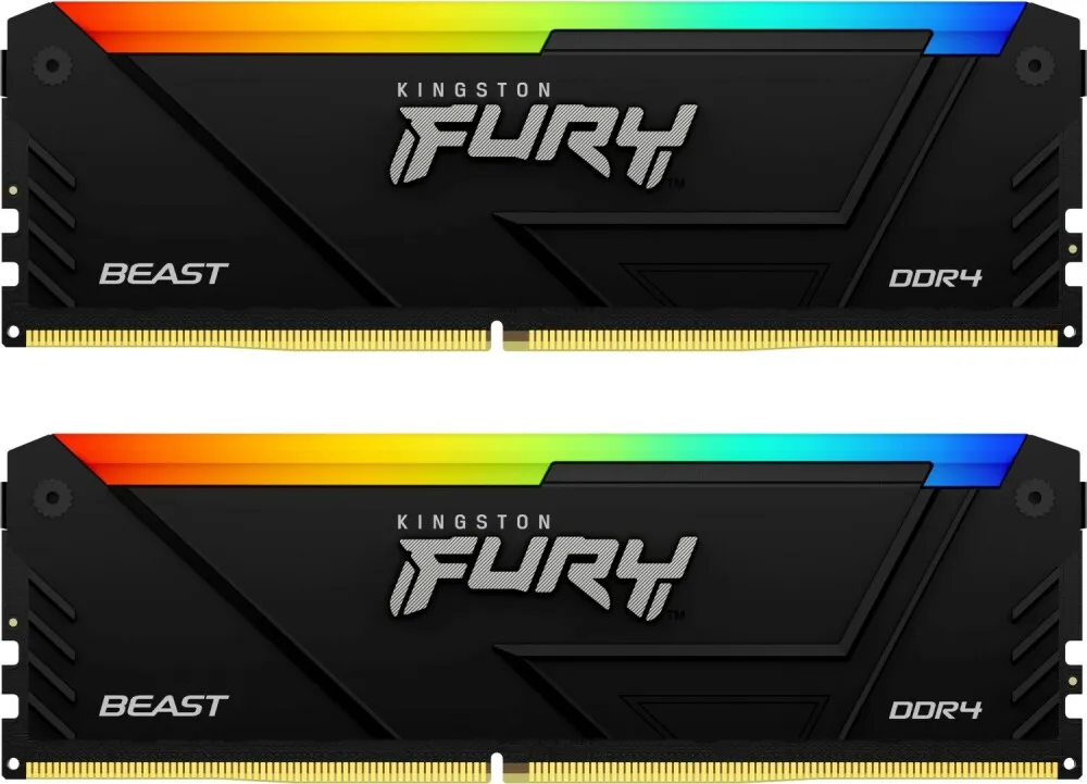 Оперативная память DDR4 32Gb 3600MHz Kingston Fury Beast RGB (KF436C18BB2AK2/32) (2x16Gb KIT) купить по выгодной цене! 