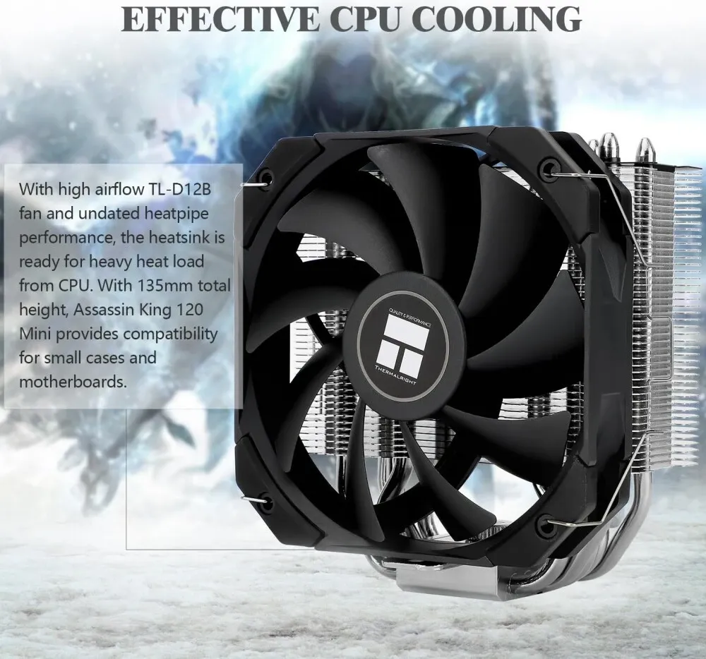 Кулер для процессора Thermalright Assassin King 120 MINI V2 (TRAK120MV2)