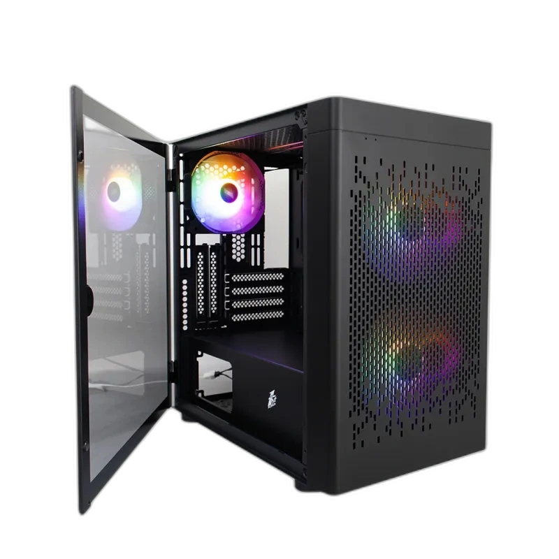 Компьютерный корпус 1STPLAYER DK D3-B LED (D3-B-BK-2F1P-1F1) Black купить по выгодной цене! 