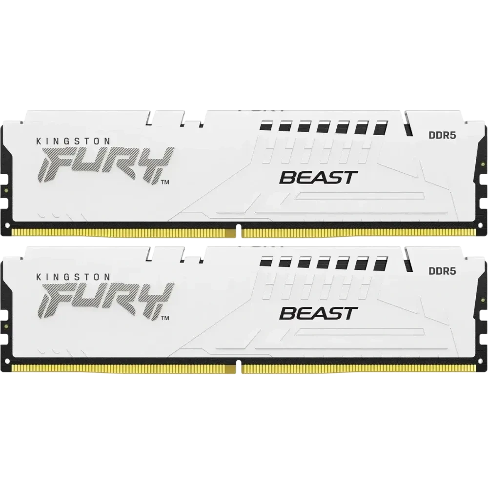 Оперативная память DDR5 64 Gb 6000 MHz Kingston FURY Beast White (KF560C30BWK2-64) купить по выгодной цене! 