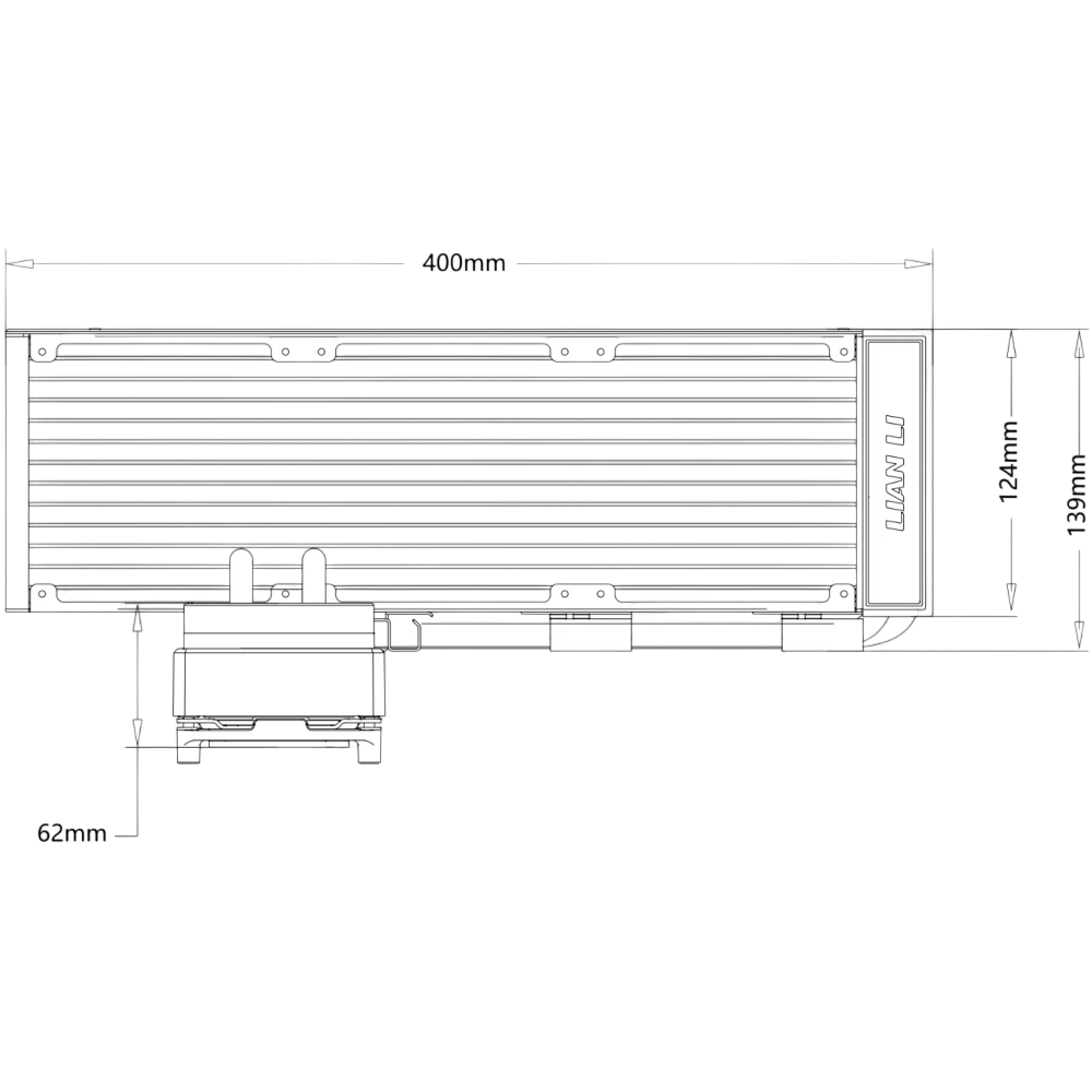 Система жидкостного охлаждения для процессора Lian Li HydroShift II LCD-S 360CL LCD ARGB Black (GHS2LCDS36CB) (G89.GHS2LCDS36CB.R0)