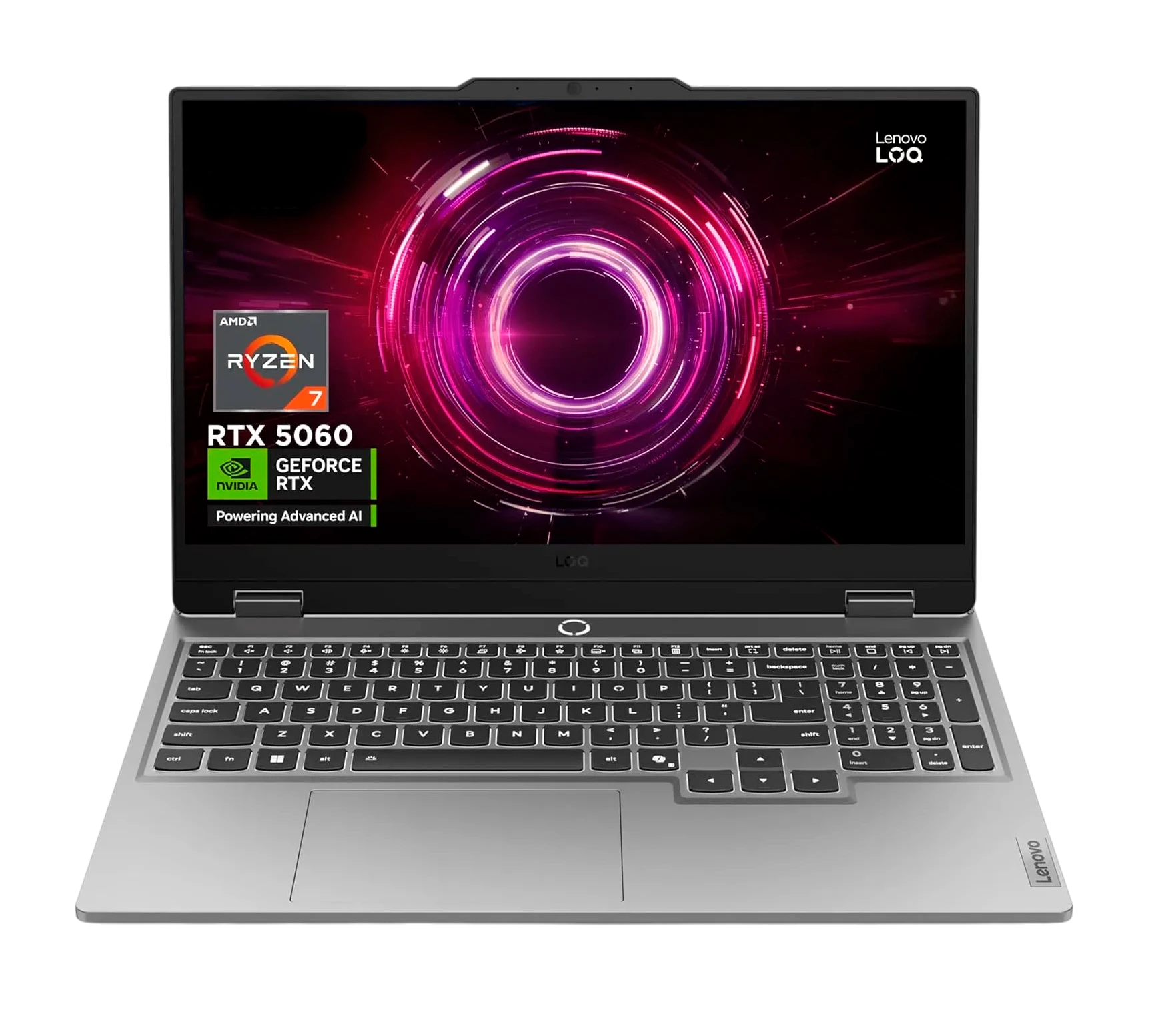 Ноутбук Lenovo LOQ 15AHP10 (AMD Ryzen 7 250/15.6 1920x1080 144Hz/32Gb/4096Gb SSD/NVIDIA RTX 5060 8Gb/Win11Pro) Серый - фото