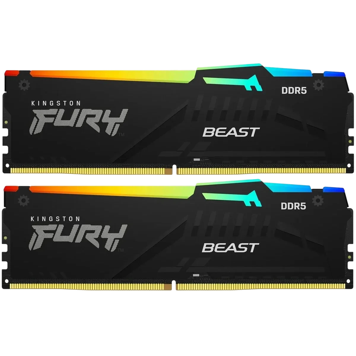 Оперативная память DDR5 16 Gb 5600 MHz Kingston FURY Beast RGB AMD Black (KF556C36BBEAK2-16)