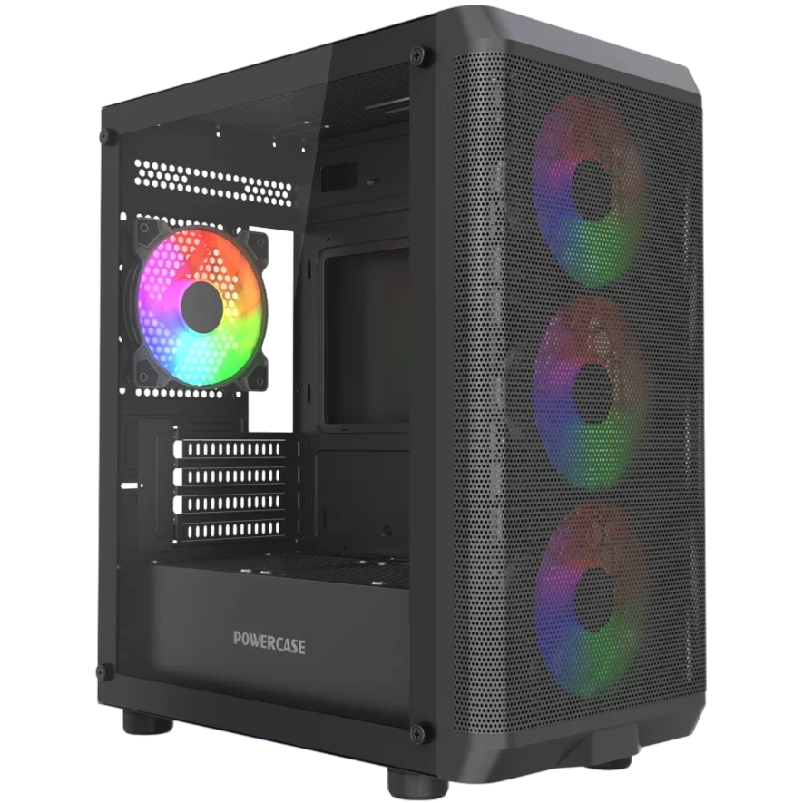 Компьютерный корпус Powercase Mistral Micro EM22 TG FRGB Black (CMMEM22B-L4) купить по выгодной цене! 