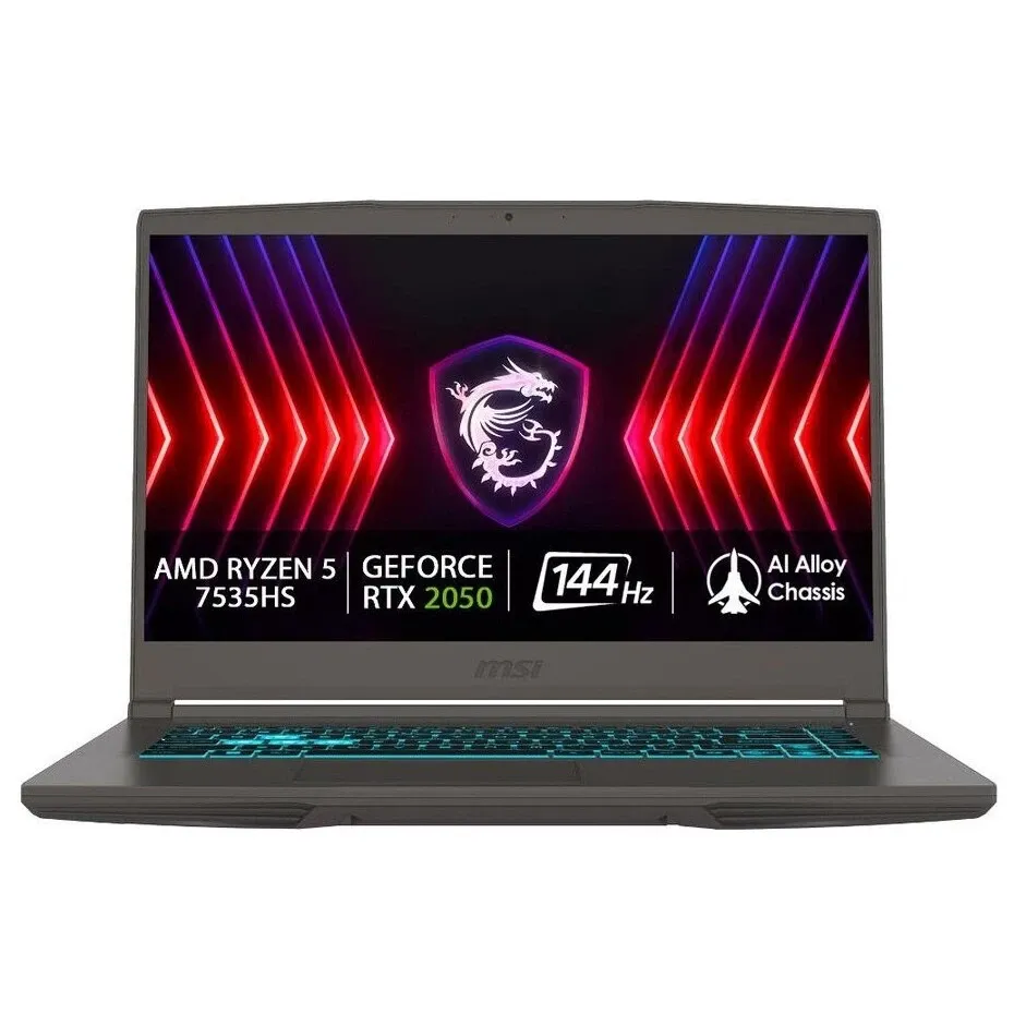 Ноутбук MSI Thin A15 B7UC-405XRU (AMD Ryzen 5 7535HS/15.6"1920x1080/16Gb/1Tb SSD/GeForce RTX 3050/noOS) black Ноутбук MSI Thin A15 B7UC-405XRU (AMD Ryzen 5 7535HS/15.6"1920x1080/16Gb/1Tb SSD/GeForce RTX 3050/noOS) black