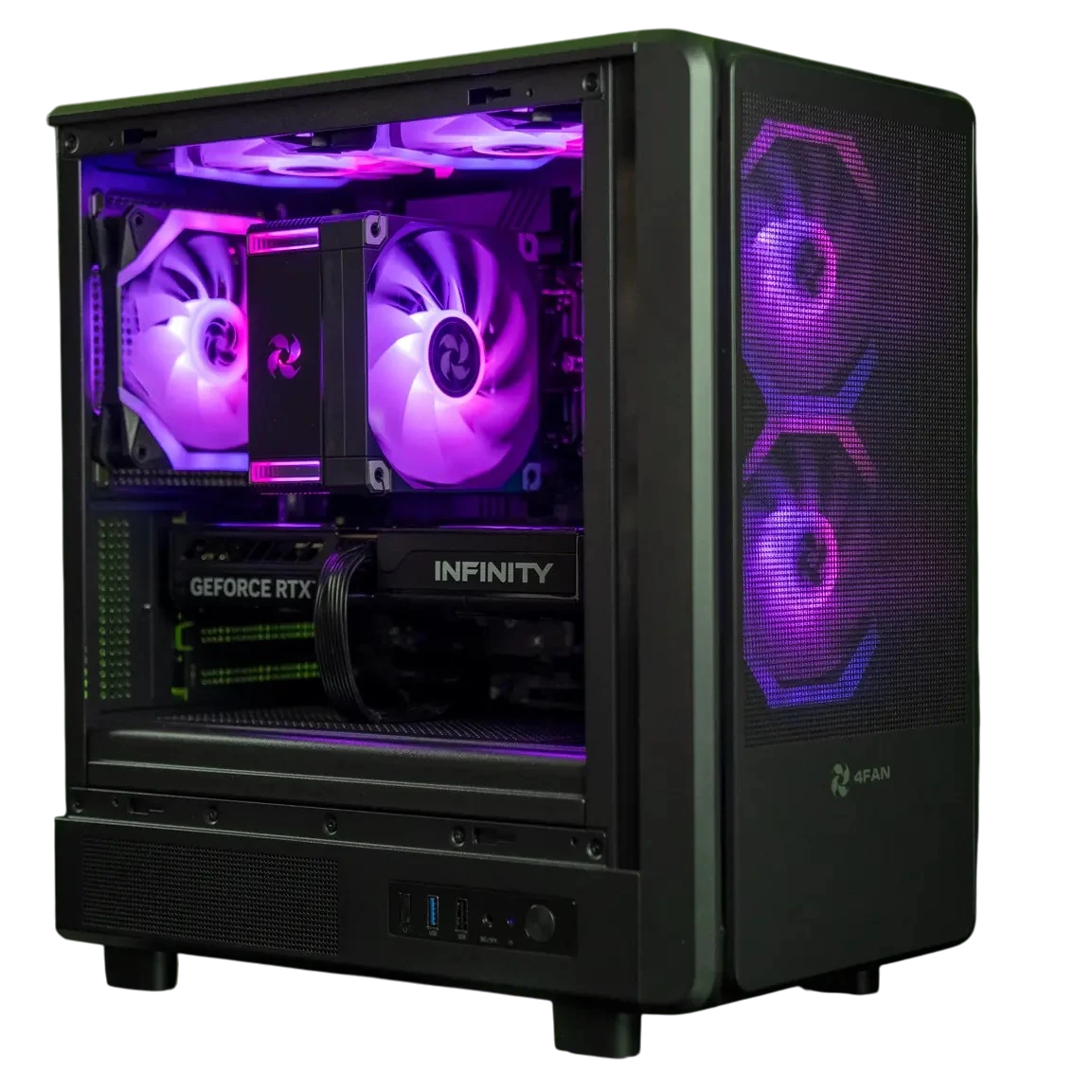 Игровой компьютер 995470 (Core i5-13400 2.5 ГГц/Intel B760/32 ГБ DDR4 3.2 ГГц/512 ГБSSD /RTX 5060 8 ГБ/Wi-Fi/650W/4FAN Goldrim Black wFans)
