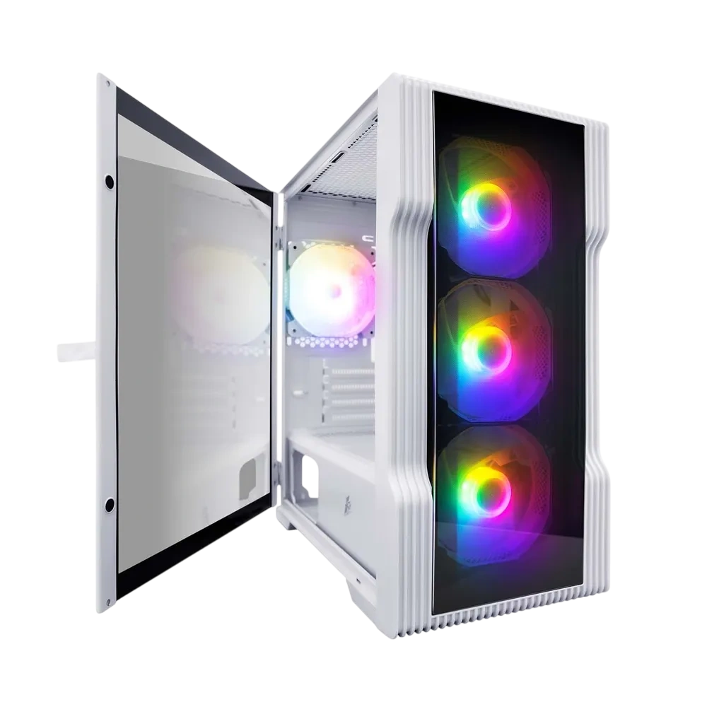 Компьютерный корпус 1STPLAYER TRILOBITE T3-G TG LED (T3-G-WH-4F1-W) White купить по выгодной цене! 