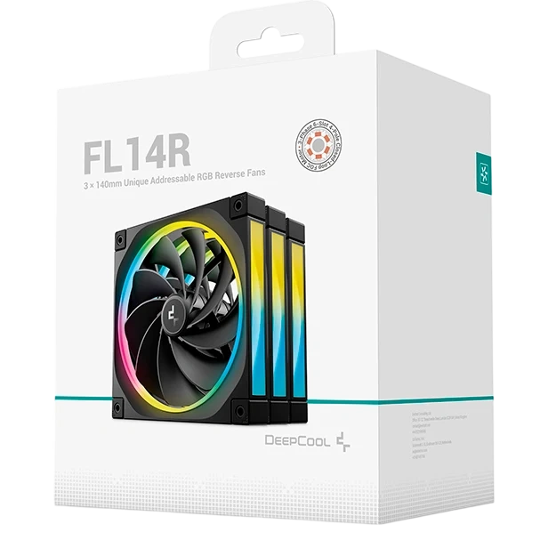 Комплект вентиляторов для корпуса Deepcool FL14R Reverse ARGB Black (FL14R-3 IN 1)