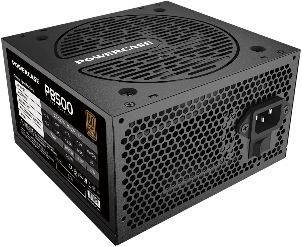 Блок питания Powercase 500W PB500 Black (PS-500B-DC)