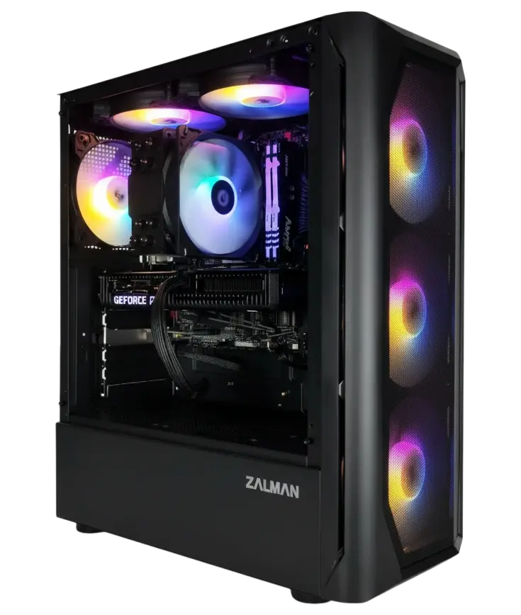 Офисный компьютер 990507 (Core i3-12100 3,3 ГГц/Intel B760/16 ГБ DDR4 3,6  ГГц/1024 ГБ SSD/Wi-Fi/650W/Zalman N4)