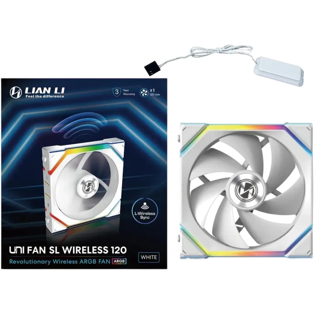 Вентилятор для корпуса Lian Li UNI FAN SL WIRELESS 120 ARGB White 12SL1W1W (G99.12SL1W1W.R0)