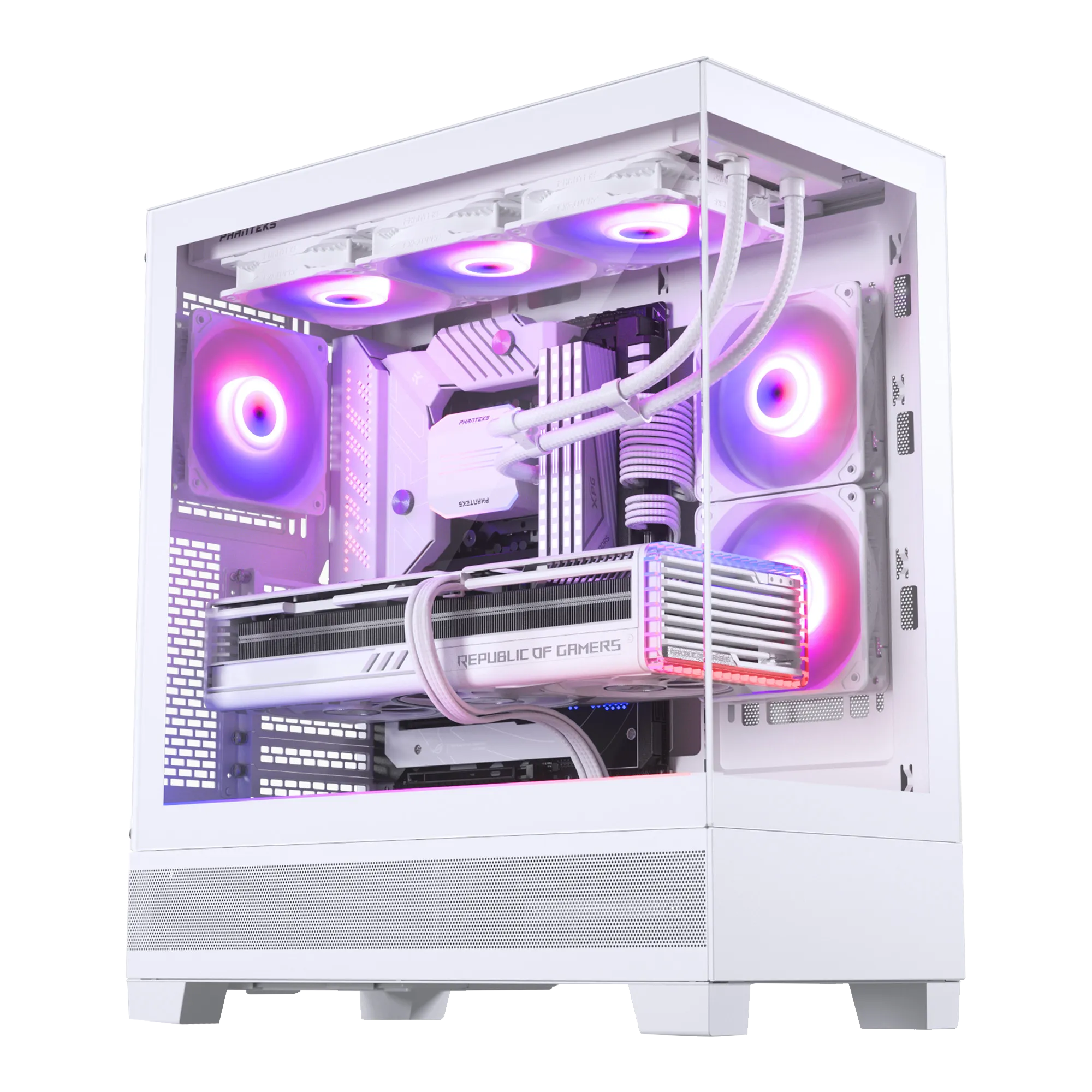 Игровой компьютер 990099 (Core i9-14900KF 3.2 ГГц/Intel Z790/32 ГБ DDR5 6 ГГц/2048 ГБ SSD/RTX 5070 Ti 16 ГБ/Wi-Fi/850W/Phanteks 523 XT View ARGB TG White) - купить!