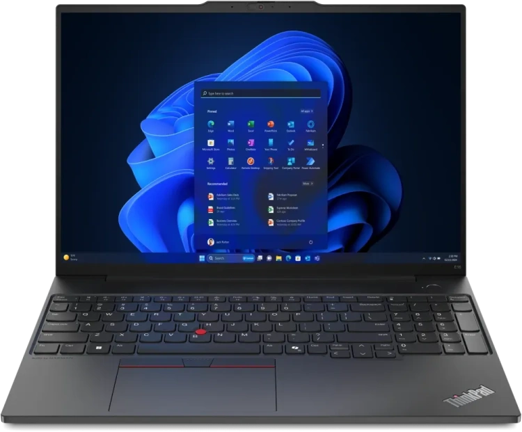 Ноутбук Lenovo ThinkPad E16 Gen 2 (AMD Ryzen R7-7735HS/16" 1920x1200/32Gb/1024Gb SSD/AMD Radeon 680M/Win 11 Pro) Black - фото